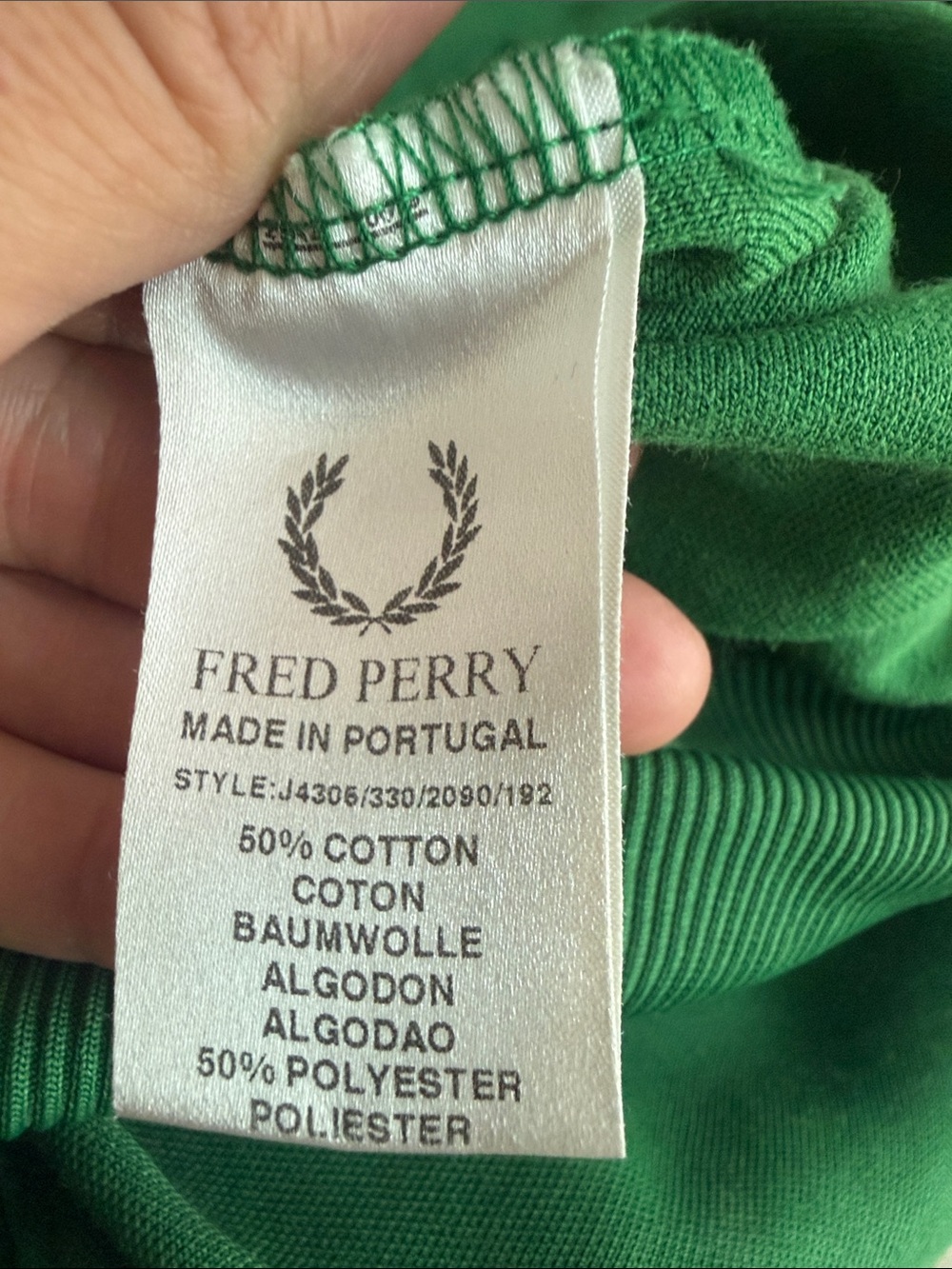Fred Perry Green Track VTG Jacket with White Laurel Taping Sz L - Picture 13 of 14